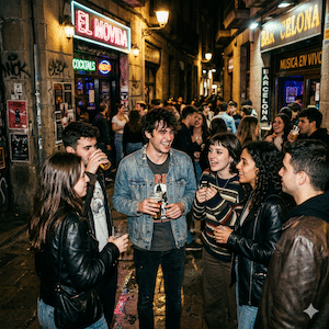 Jóvenes noctámbulos