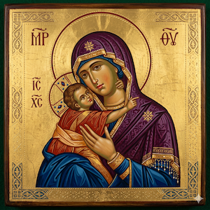 Virgen Glicofilussa Kardiotissa (Virgen del dulce beso que sale del corazón)